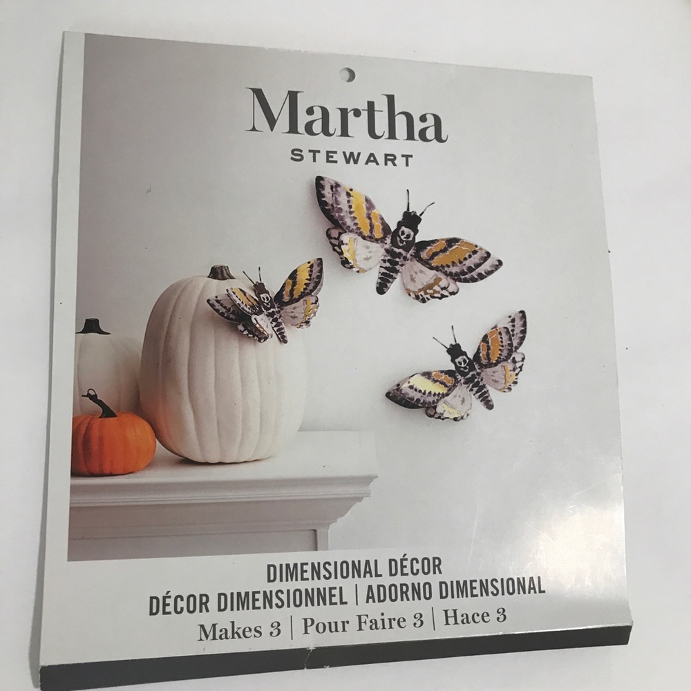 Martha Stewart moth wall decor